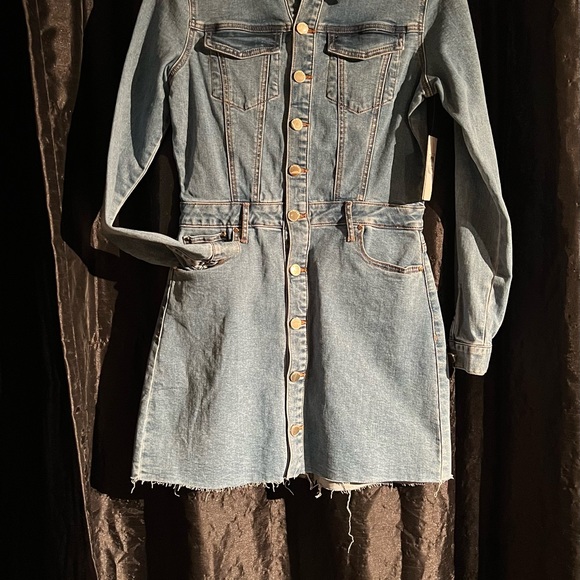 NWT Guess Blue space wash long sleeve denium dress sz SM - Picture 11 of 13